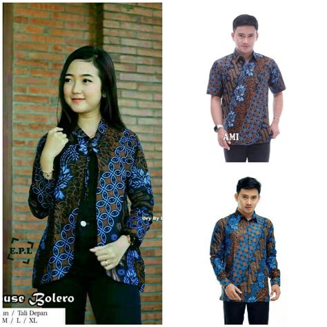 Jual Seragam Batik Batik Kantor Bisa Cod Batik Motif Seno Biru