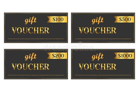 Isolated Set Of Gift Vouchers Stock Vector Illustration Of Price