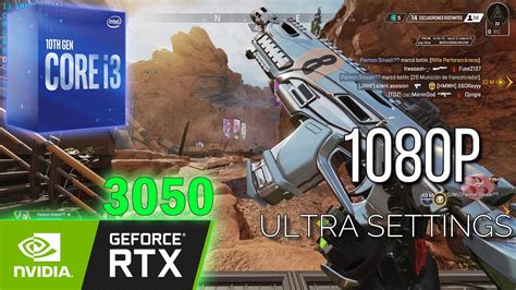 Apex Legends Ultra Settings 1080p Rtx 3050 Intel I3 10100 Test