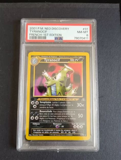 Carte Pok Mon Tyranocif Neo Discovery Wizards Fr Dition Psa