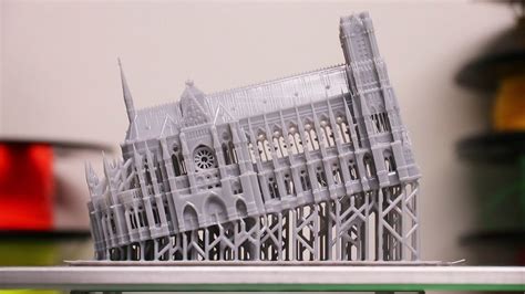 3d Printer Makes High Detailed Notre Dame Youtube