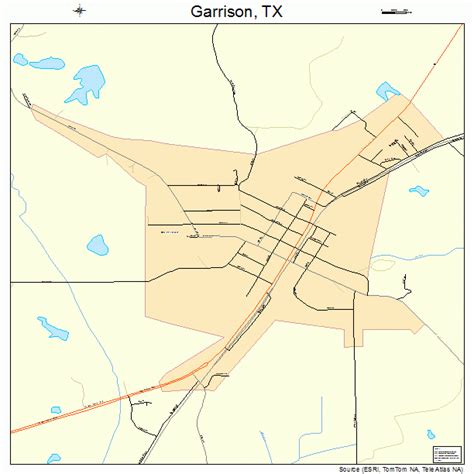 Garrison Texas Street Map 4829060