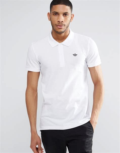 Lyst Adidas Originals Trefoil Polo Shirt Az0945 In White For Men