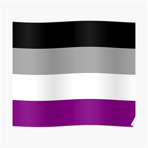 Asexual Pride Flag Poster For Sale By Snowymoonowl Redbubble