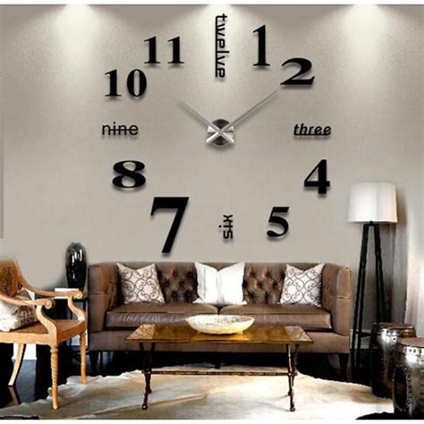 Creative Modern D Sticker Wall Clock Big Wall Clocks Wall Clock