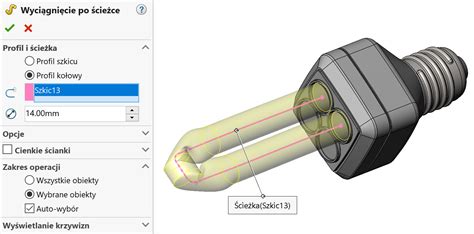 wyciągnięcie po ścieżce SOLIDWORKS BLOG wszystko o programie SOLIDWORKS