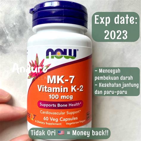 Jual Now Vitamin K Mk Mcg Veg Caps Original Murah Shopee