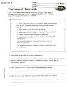 Code Of Hammurabi Worksheet