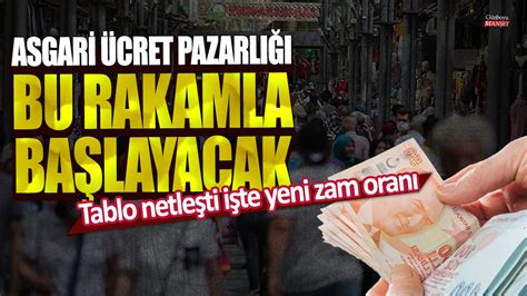 Asgari ücret pazarlığı bu rakamla başlayacak Tablo netleşti işte yeni