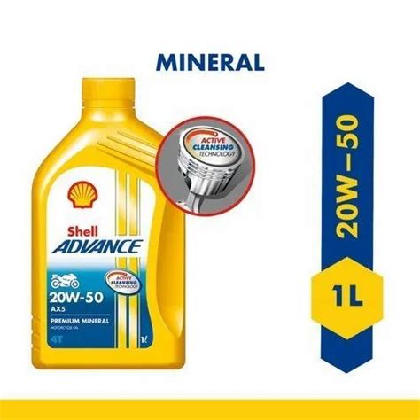 Shell Advance AX5 4T 20W 50 API SL Premium Mineral Motorbike Engine Oil