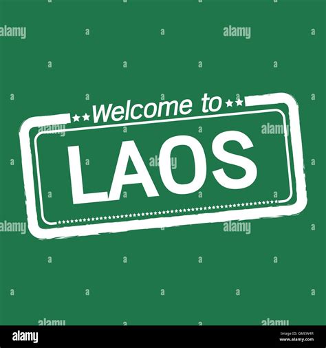 Welcome To Laos Stock Vector Images Alamy
