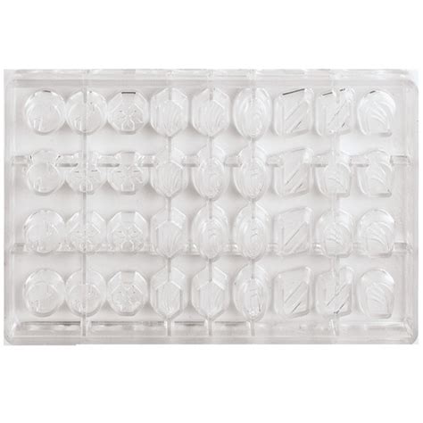 Polycarbonate Chocolate Mold Assorted Diamond Hexagon Octagon Round