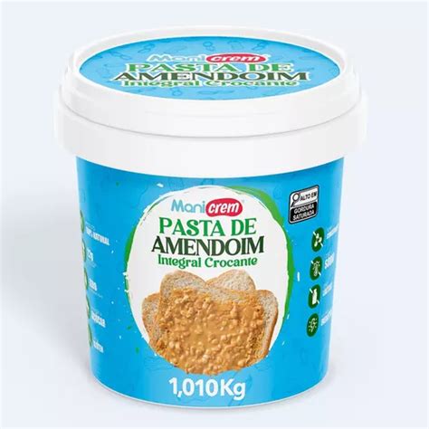 Manicrem Integral Pasta De Amendoim Integral Kg Sabores Crocante