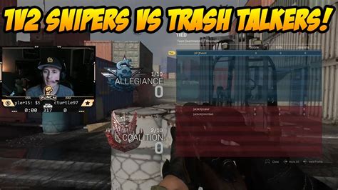 V Snipers Vs Trash Talkers Cod Mw Youtube