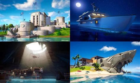 Fortnite Map Changes Agency Hq Yacht Oil Rig Shark Cave Secret