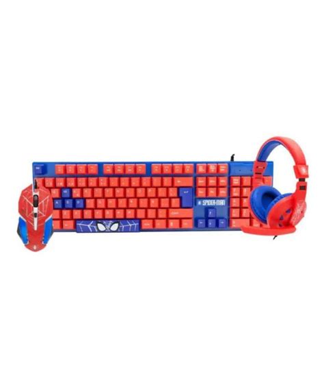 Combo Disney Spiderman 3 En 1 Teclado Mouse Audifonos Nuevatec