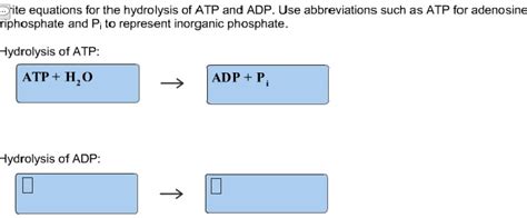 Hydrolysis Of Atp Formula