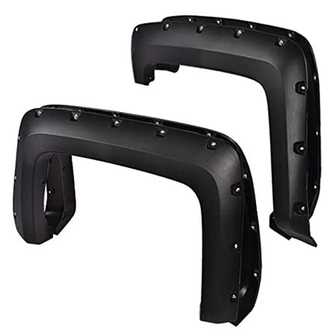 PIT66 Fender Flares Kit For 14 18 Chevy Silverado Textured Black Wheel