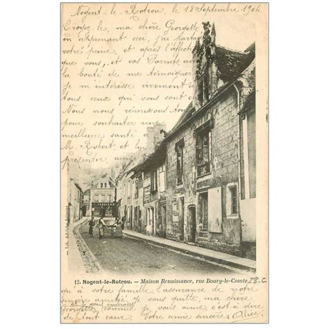 Carte Postale Ancienne Nogent Le Rotrou Vendeur Quatre Saisons Rue