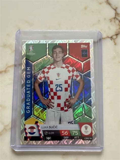 TOPPS MATCH ATTAX Euro 2024 Luka Sucic Gemma Laureata CRO 16 EUR