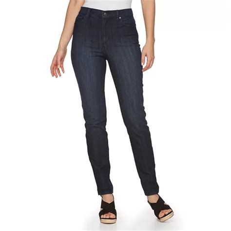 Womens Gloria Vanderbilt Amanda Classic Fit Embellished Tapered Jeans