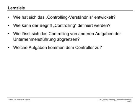 Ppt Controlling Und Unternehmensf Hrung Einf Hrung Powerpoint