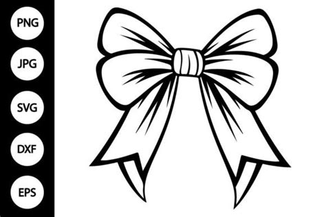 Outline Ribbon Bow Svg Coloring Page Graphic By Mydigitalart