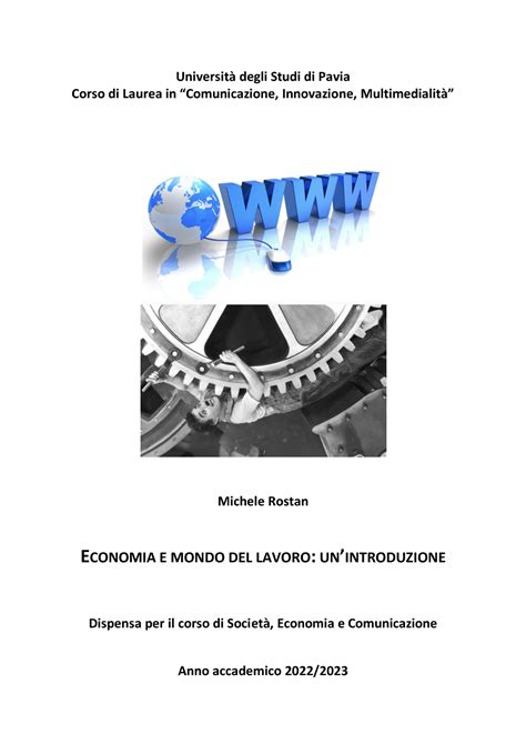 SEC 2022 2023 Dispensa Rostan Economia E Mondo Del Lavoro