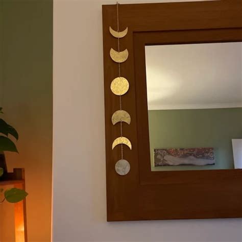 Eco Friendly Sustainable Pure Brass Moon Phases Wall Hanging Etsy