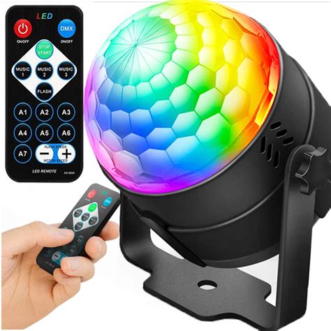 Kula Projektor Dyskotekowy Disco Reflektor Led Rgb Kolorofon Laser