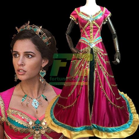 Free Shipping 2019 Movie Aladdin Princess Jasmine Cosplay Costume Fancy