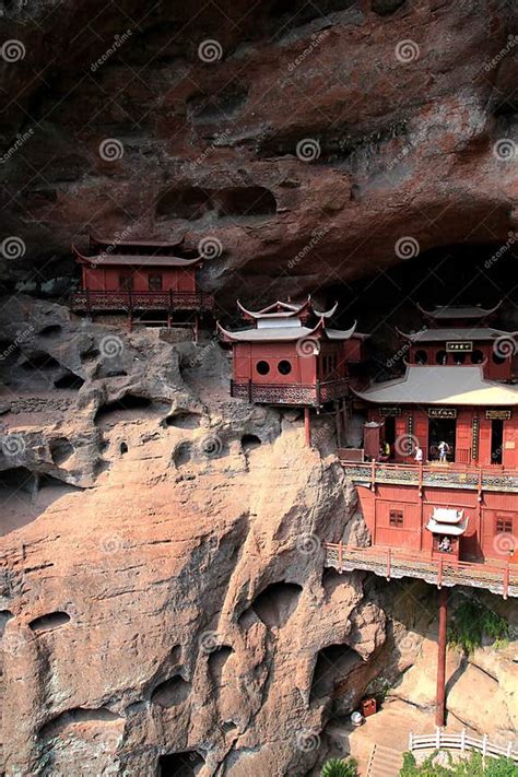 Ganlu Temple A Temple Built On Dangous Cliff In Fujian China