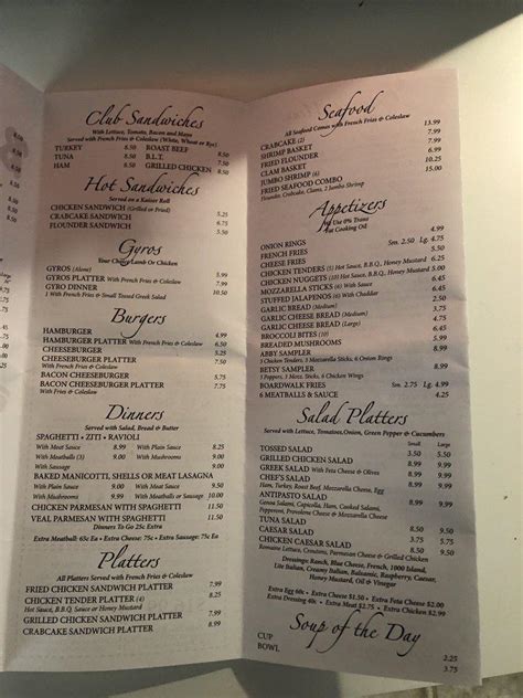 Menu at Betsy Ross Pizza pizzeria, Dover, Forrest Ave