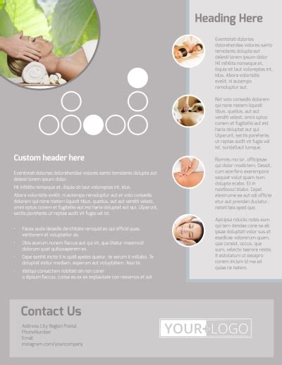 Massage Flyer Templates Mycreativeshop