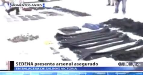 Sedena Presenta Arsenal Decomisado En Salinas Victoria Nl Tras El