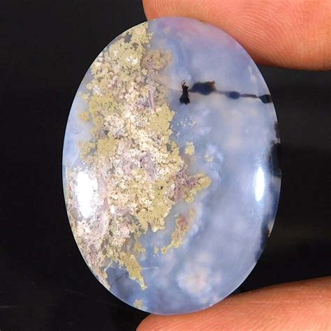 Natural Unique Indonesia Moss Agate Oval Cabochon Cts Loose