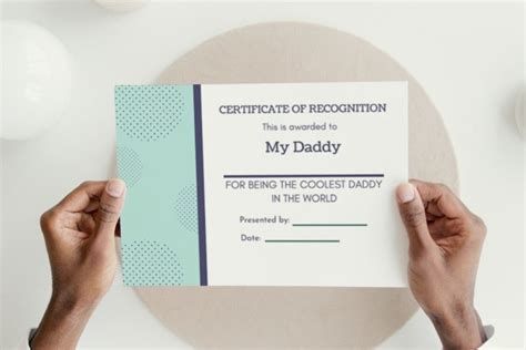 Printable Certificate for the Daddy Graphic by KY Designx · Creative ...