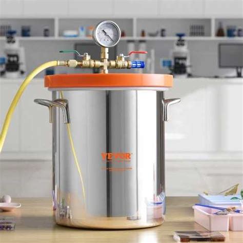 Vevor Gallon Vacuum Chamber Upgraded Tempered Glass Lid Vacuum