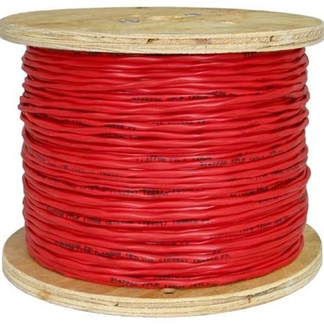 14 2 Fire Alarm Wire Unshielded 1000ft Spool FPLR Riser RED 315 142 R RD