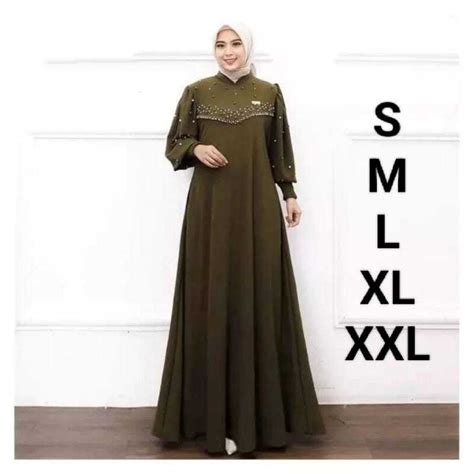 Jual Cod Gamis Super Jumbo S M L Xl Xxl Xl Xl Vioni Dress Crincle