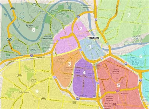 Nashville Dining Map Music City Nashville