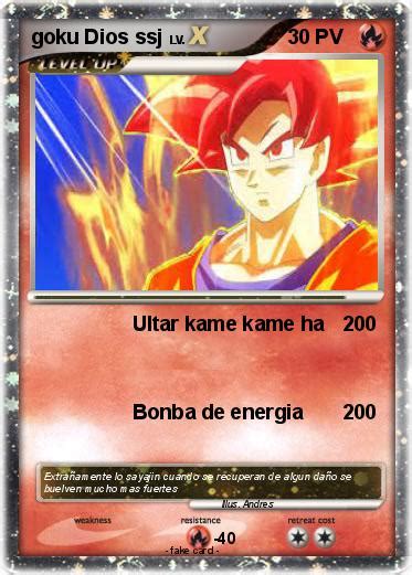 Pok Mon Goku Dios Ssj Ultar Kame Kame Ha Mi Carta Pok Mon