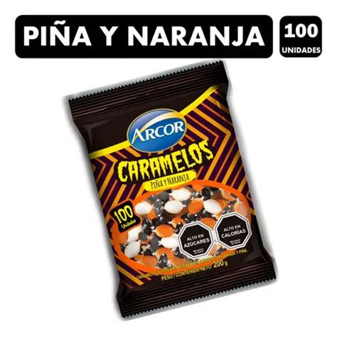 Dulces Para Halloween Sabor Piña Y Naranja (bolsa Con 100u) | Cuotas ...