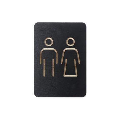 Pictogramme Wc Hommefemme Noir