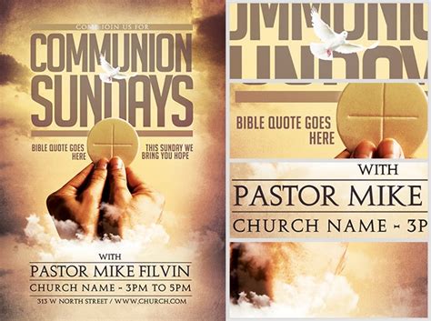 Communion Sundays Flyer Template Flyerheroes