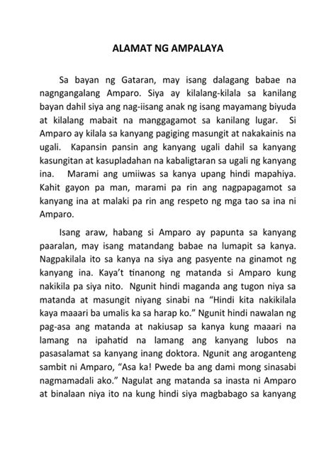 Filipino Alamat Ng Ampalaya Pdf