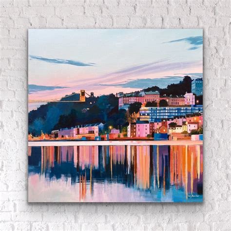 Fine Art Print Of Pink Clifton Suspension Bridge Clifton Suspension