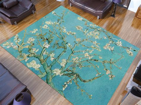 Vincent Van Gogh Rug Famous Paintings Almond Blossom Home Decor Rug Art Rug Customizable Rug