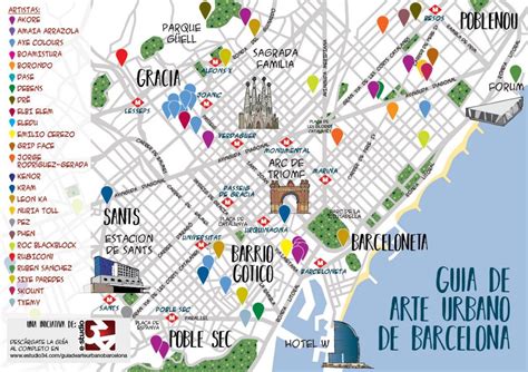 Street art barcelona map - Barcelona street art map (Catalonia Spain)