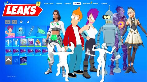 Futurama X Fortnite Leaked Skins Emotes And All Cosmetics Philip J